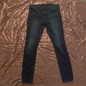 Express mid-rise blue jeans (size 12R)